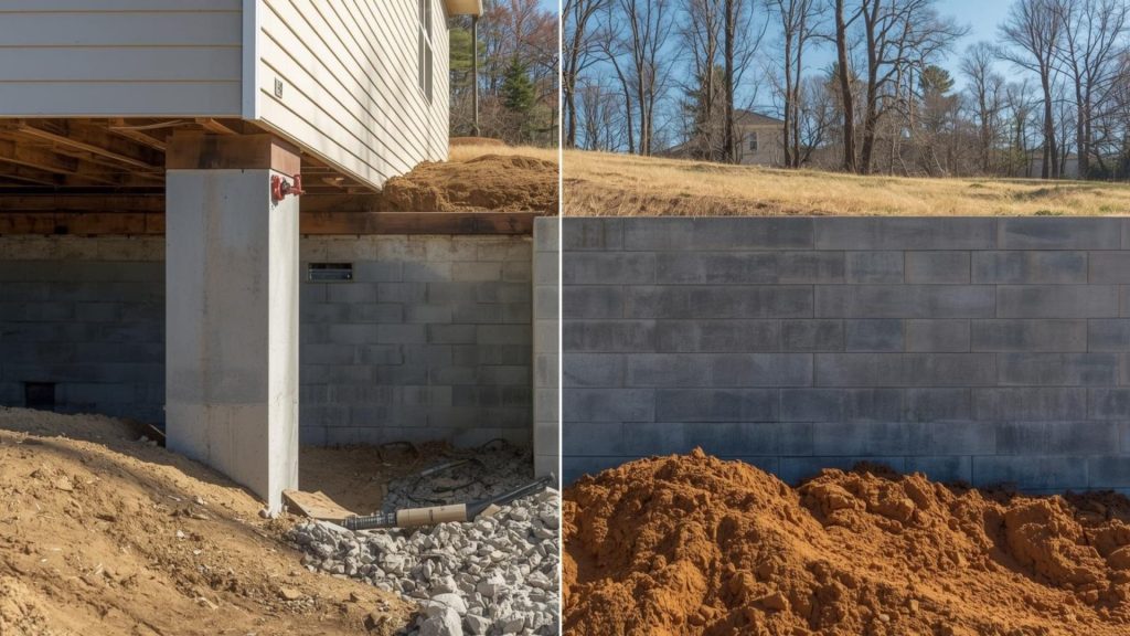 Stem Wall vs Retaining Wall