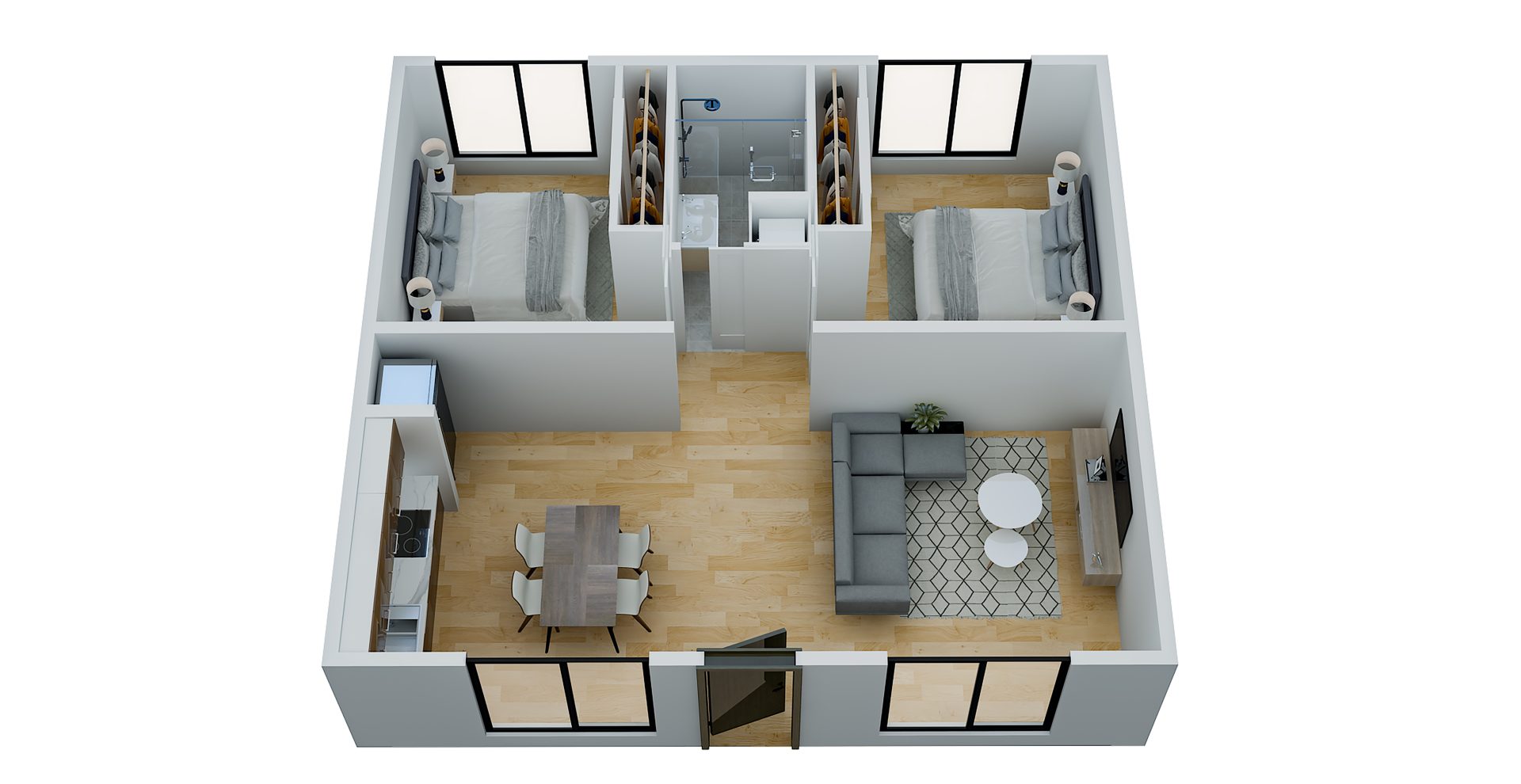 Nestadu - Floor Plan #13 - The Linea 1BR