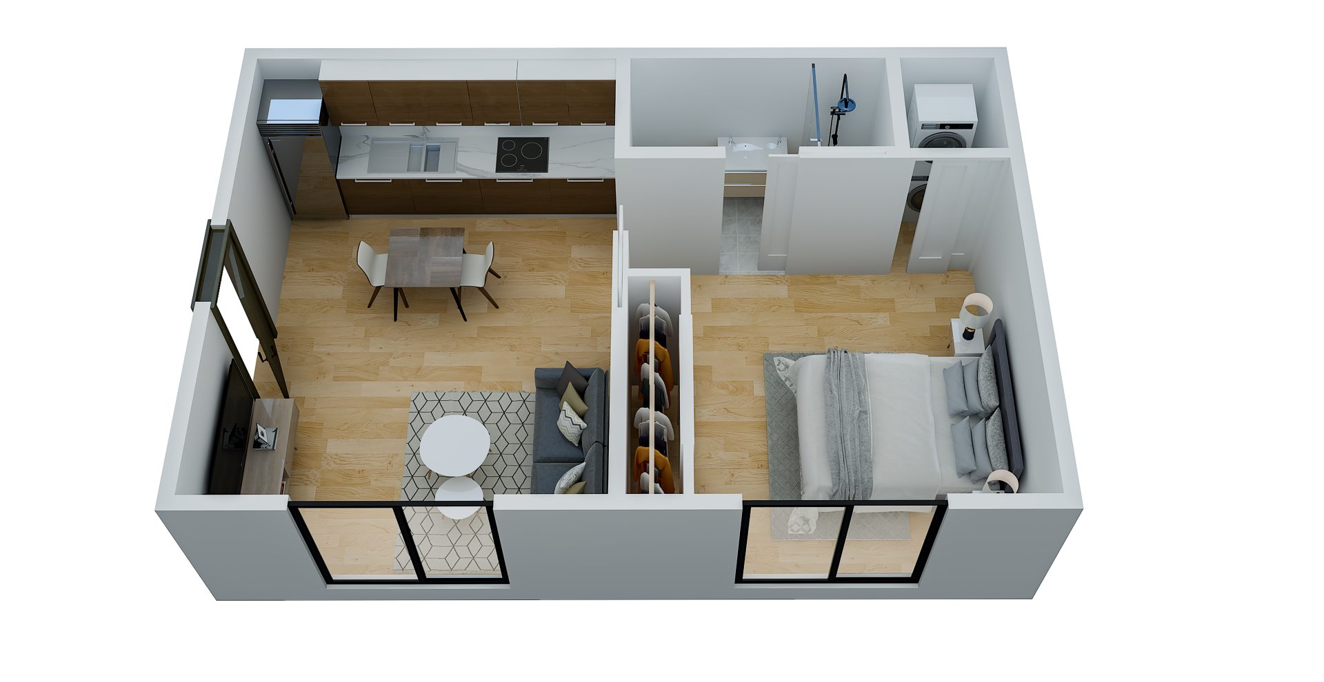 Nestadu - Floor Plan #14 - The Retreat - 1BR