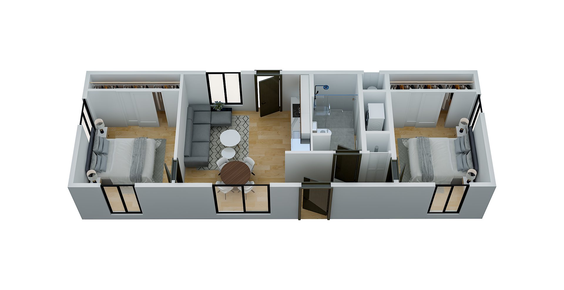 Nestadu - Floor Plan #23 - The Parallels - 2BR