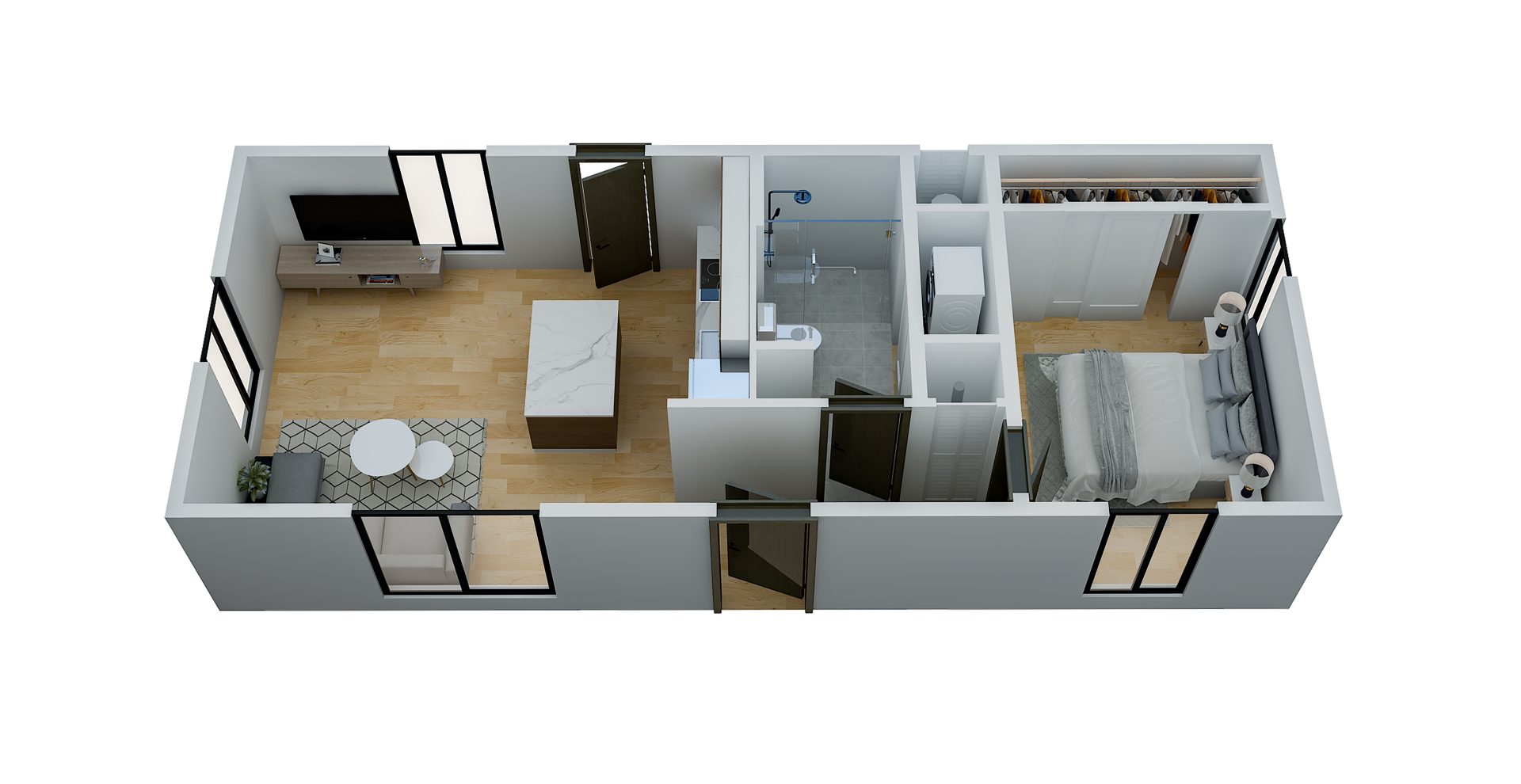 Nestadu - Floor Plan #26 - The Gallery 1BR