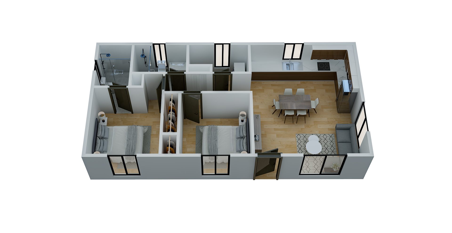 Nestadu - Floor Plan #6 - The Companion - 2BR