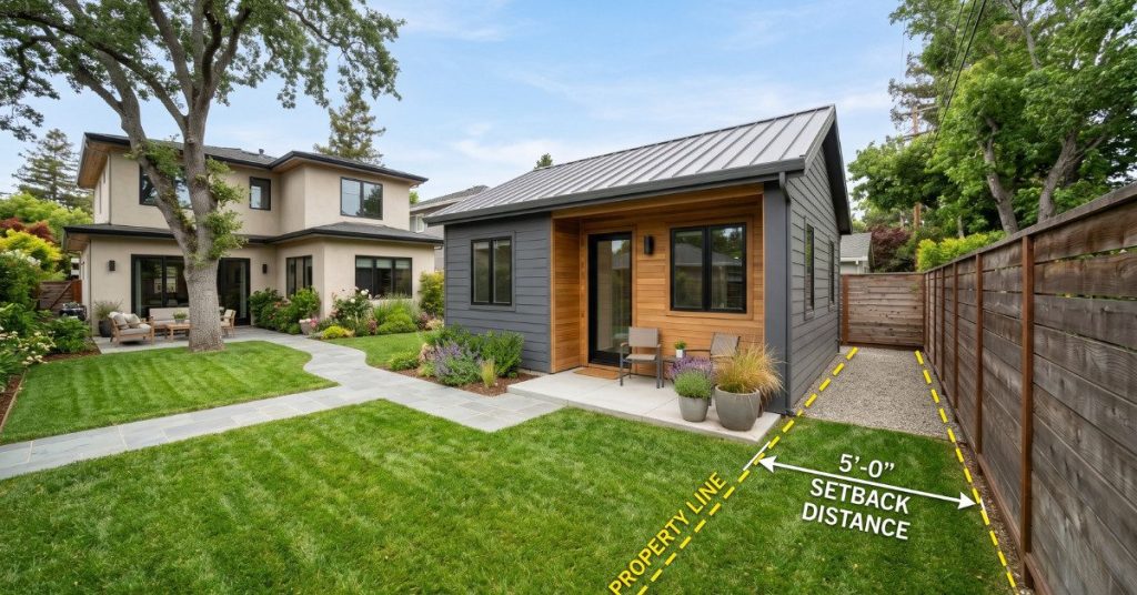 How close to the property line can I build an ADU