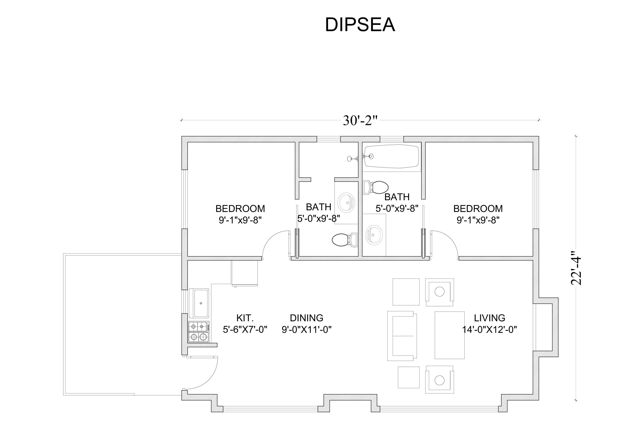Nestadu - Floor Plan - The Courtyard Duo 2BR