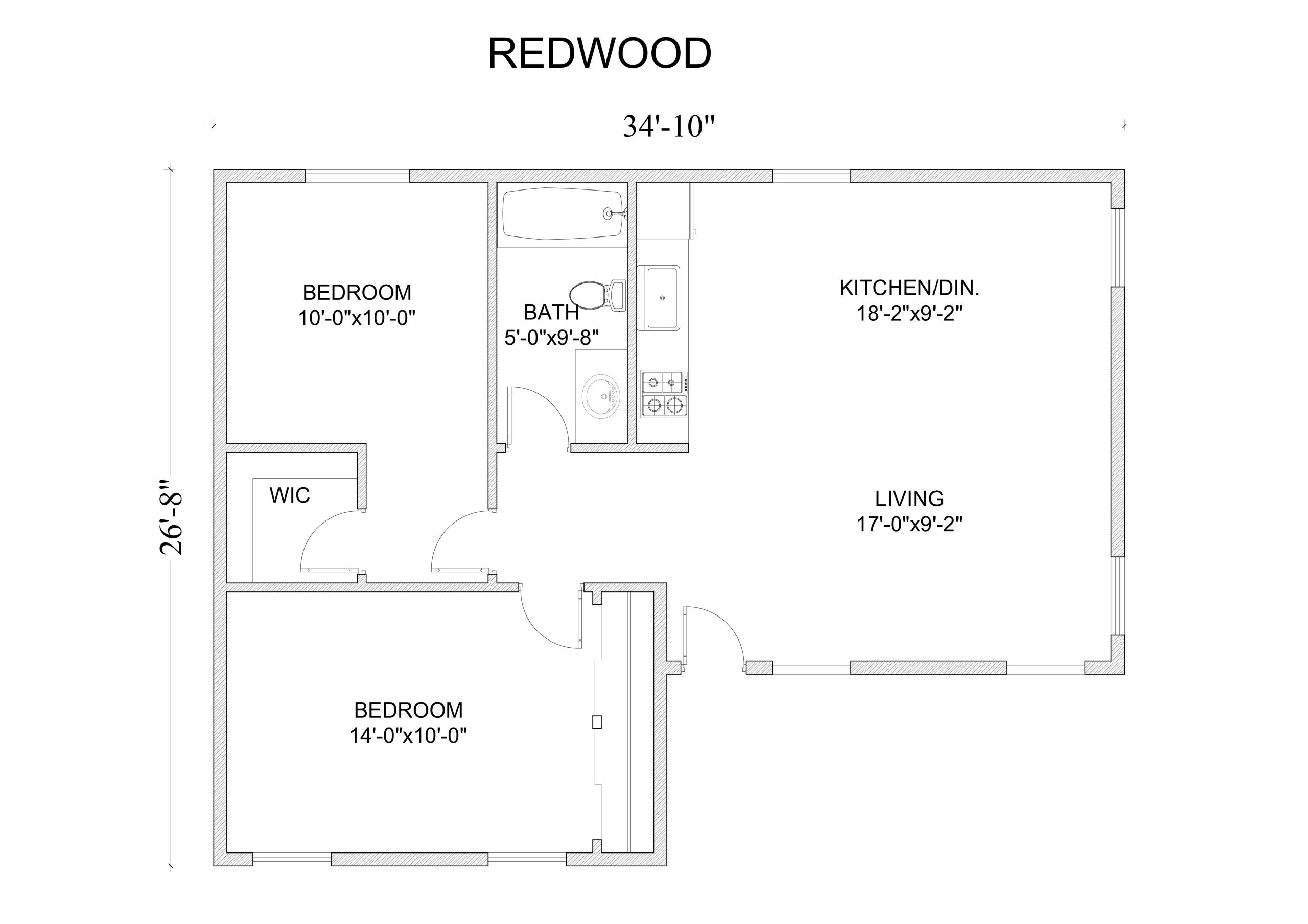 Nestadu - Floor Plan - The Juniper 2BR