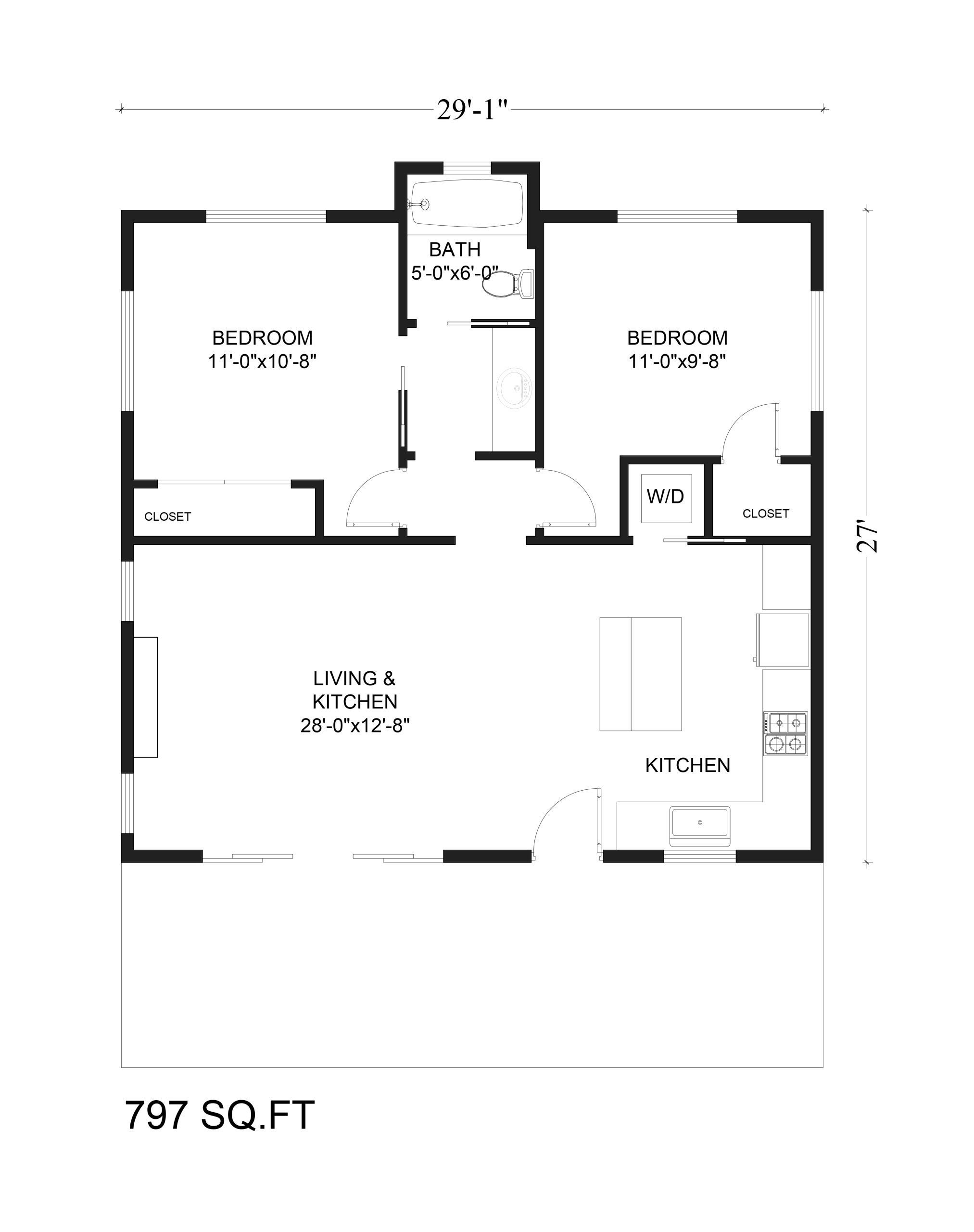 Nestadu - Floor Plan - The Median - 2BR