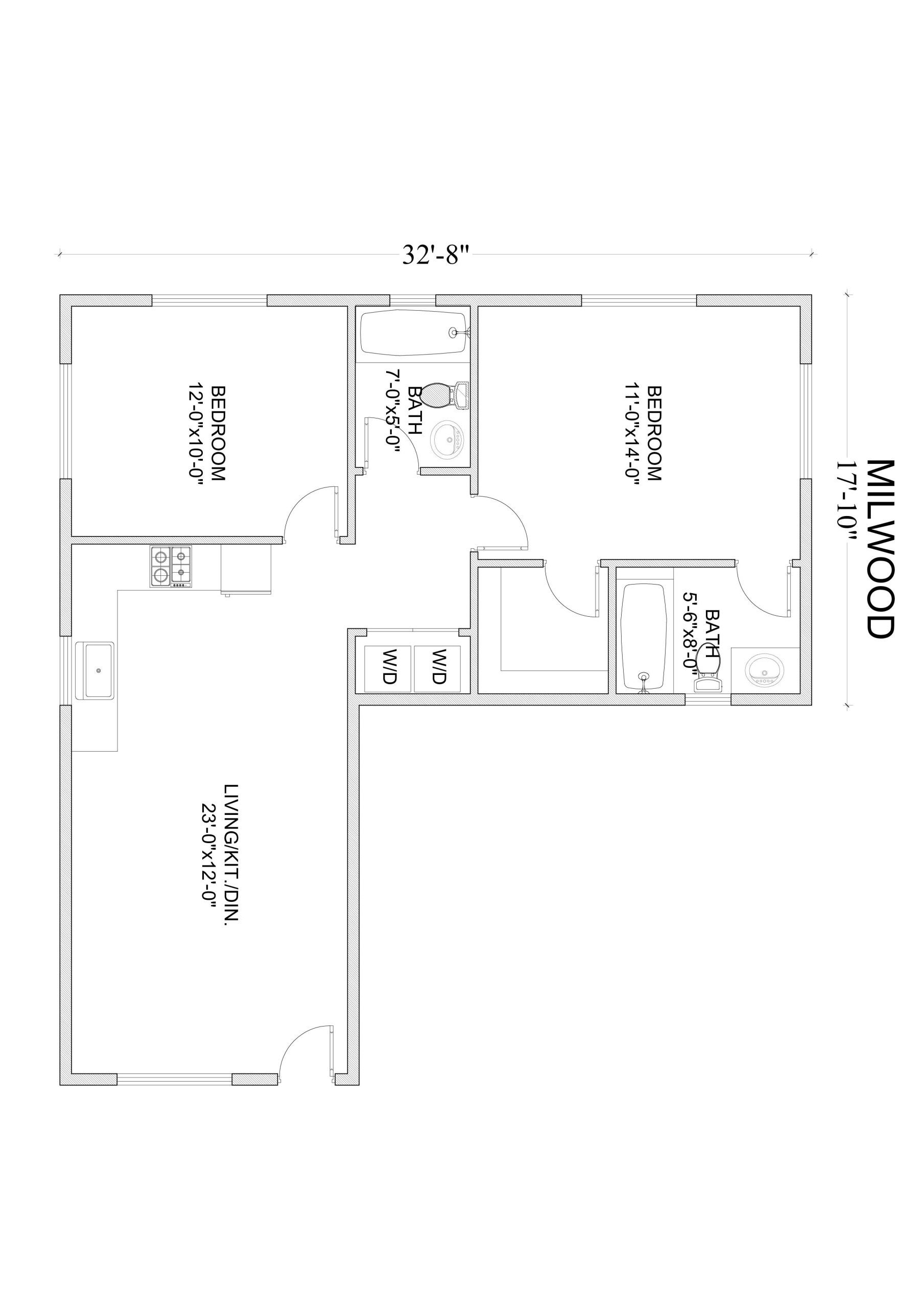 Nestadu - Floor Plan - The Mirror - 2 BR 2BA